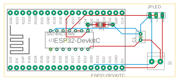 Drawing of board from Eagle CAD